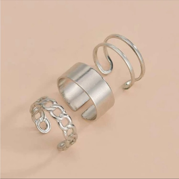 3-piece Silver Ring set - Picture 2 of 3